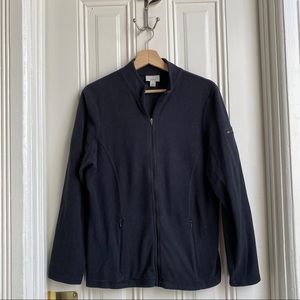 L.L. Bean Black Fleece Half Zip Sweater